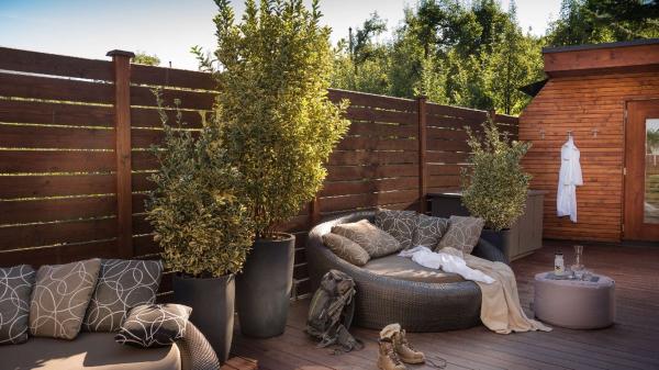 Sauna-Terrasse in der 1. Etage